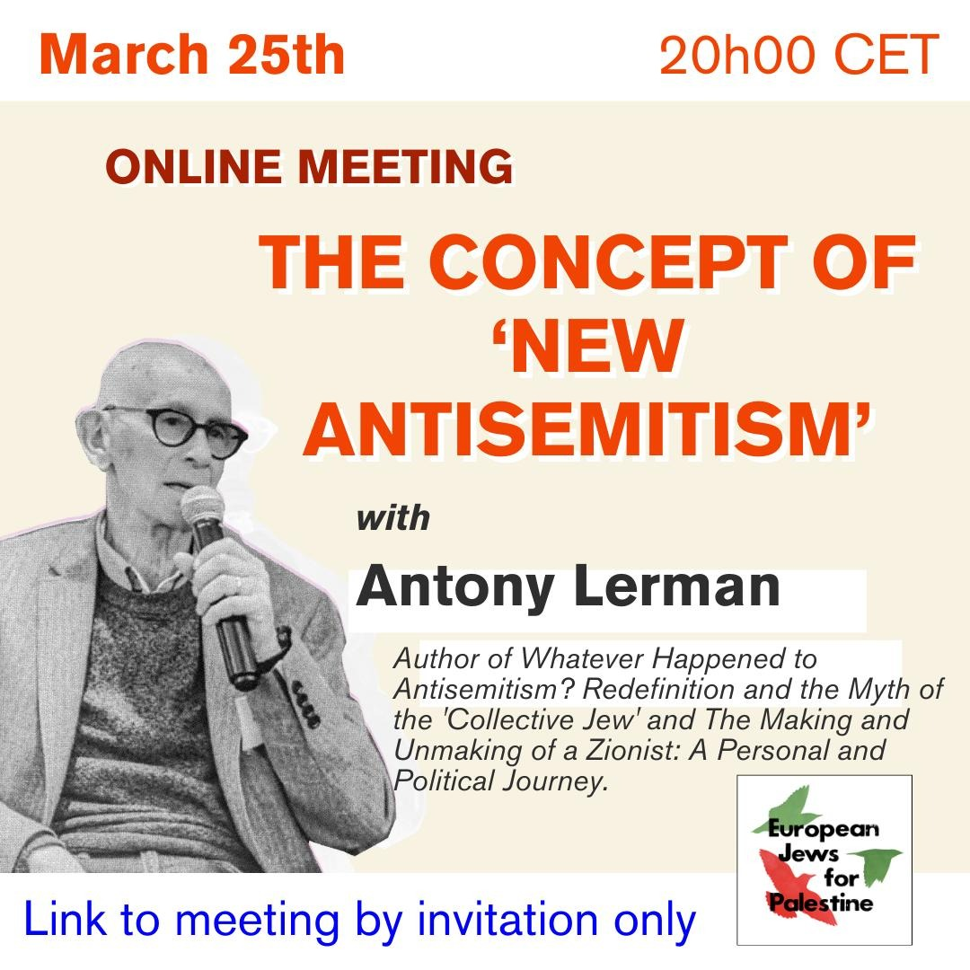 Webinar: Antony Lerman on ‘new antisemitism’